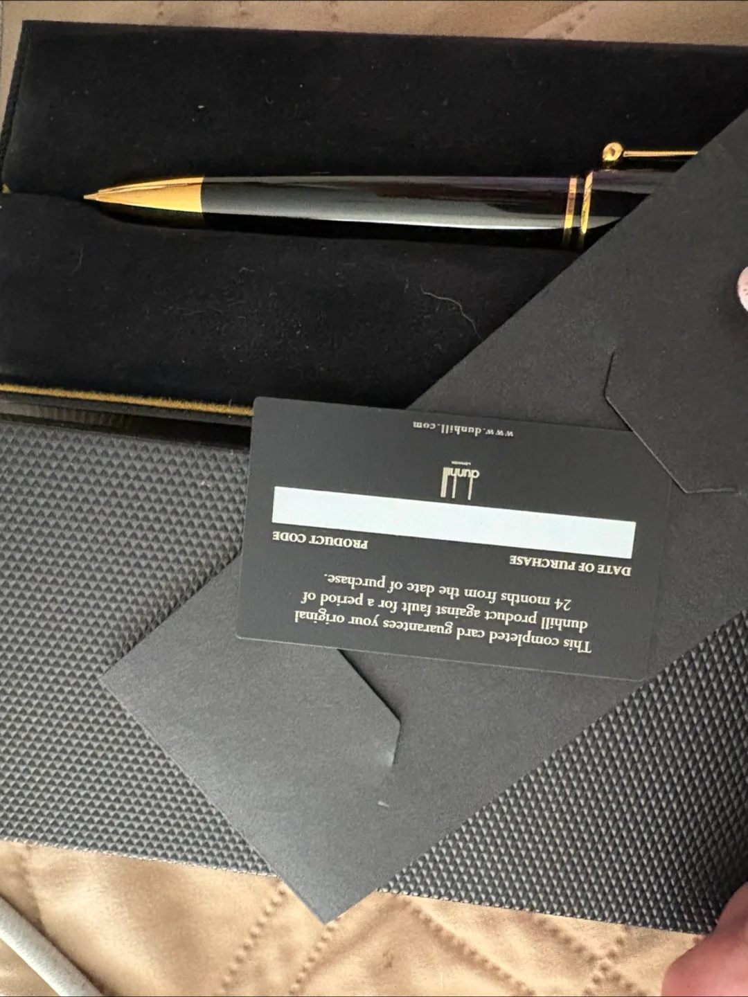 Dunhill Sidecar Black & Gold Mechanical  Pencil with Box image indicator(7)