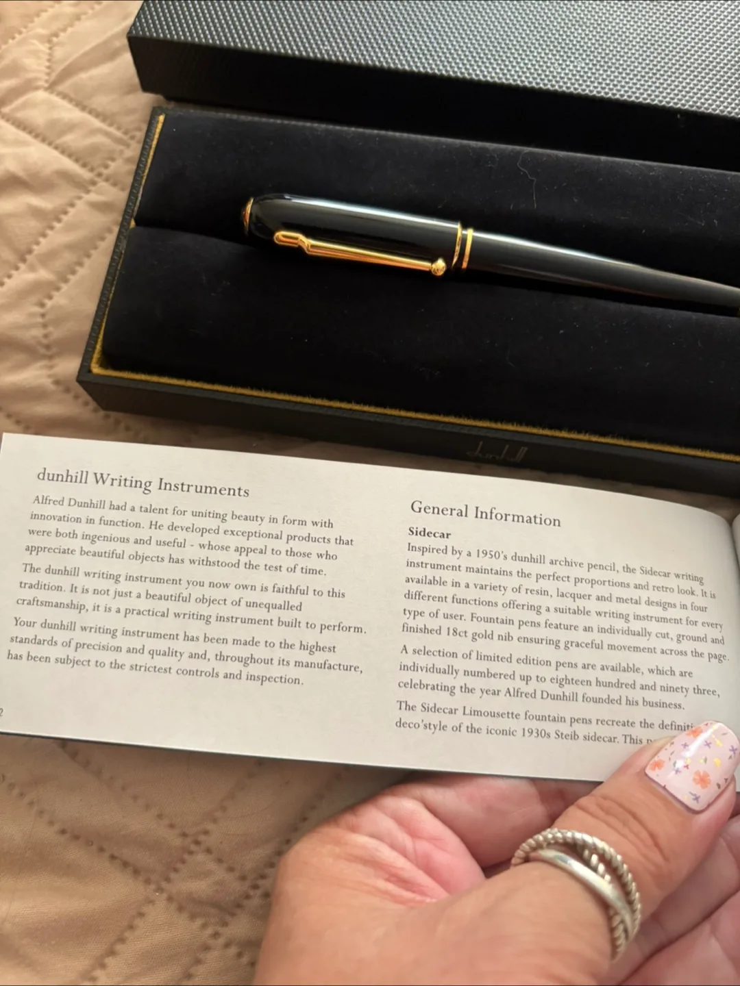 Dunhill Sidecar Black & Gold Mechanical  Pencil with Box image indicator(8)