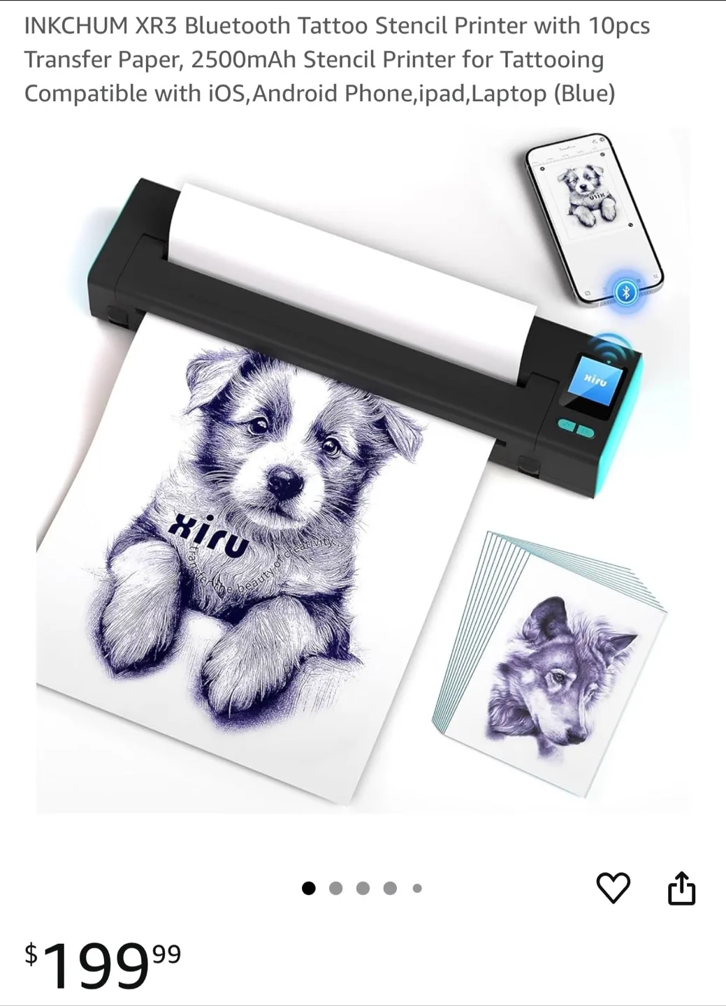 Bluetooth Tattoo Stencil Printer Brand New thumbnail