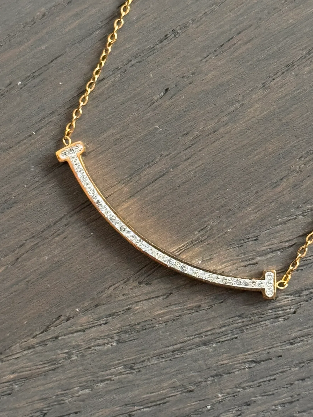 T bar stainless steel necklace thumbnail