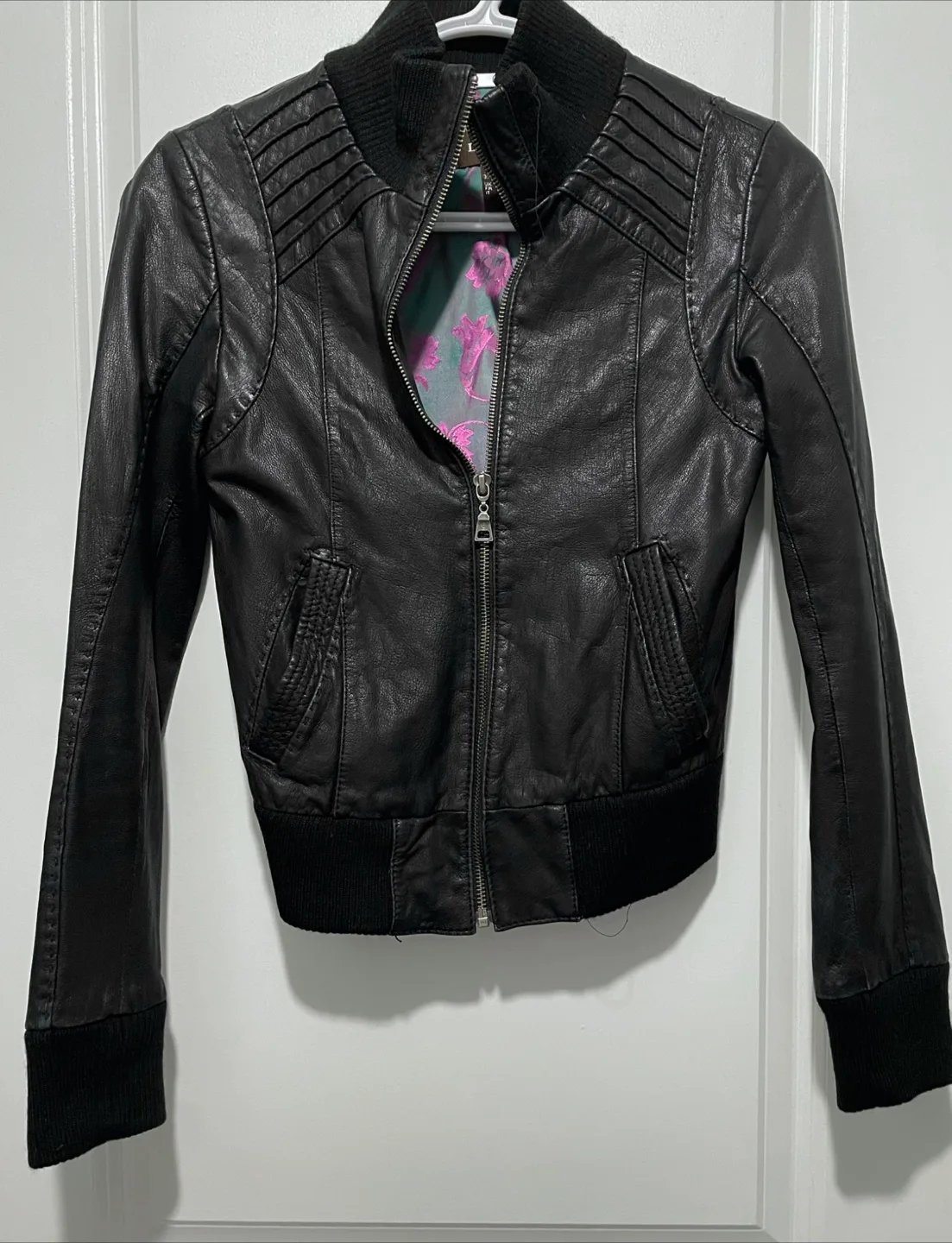 Danier Black Leather Jacket thumbnail