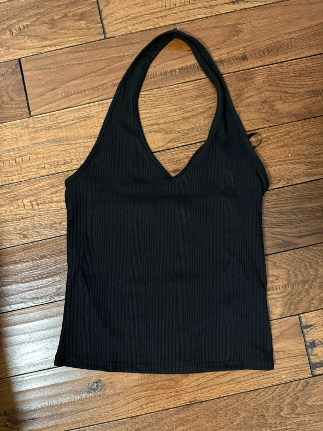 Black Knit Halter Top thumbnail