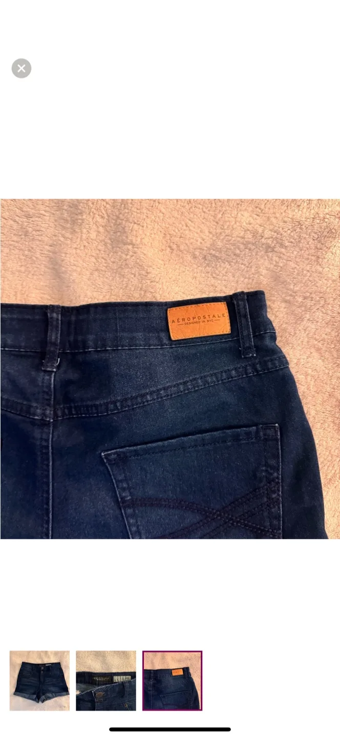 Aeropostale High Waisted Denim Shorts image indicator(3)