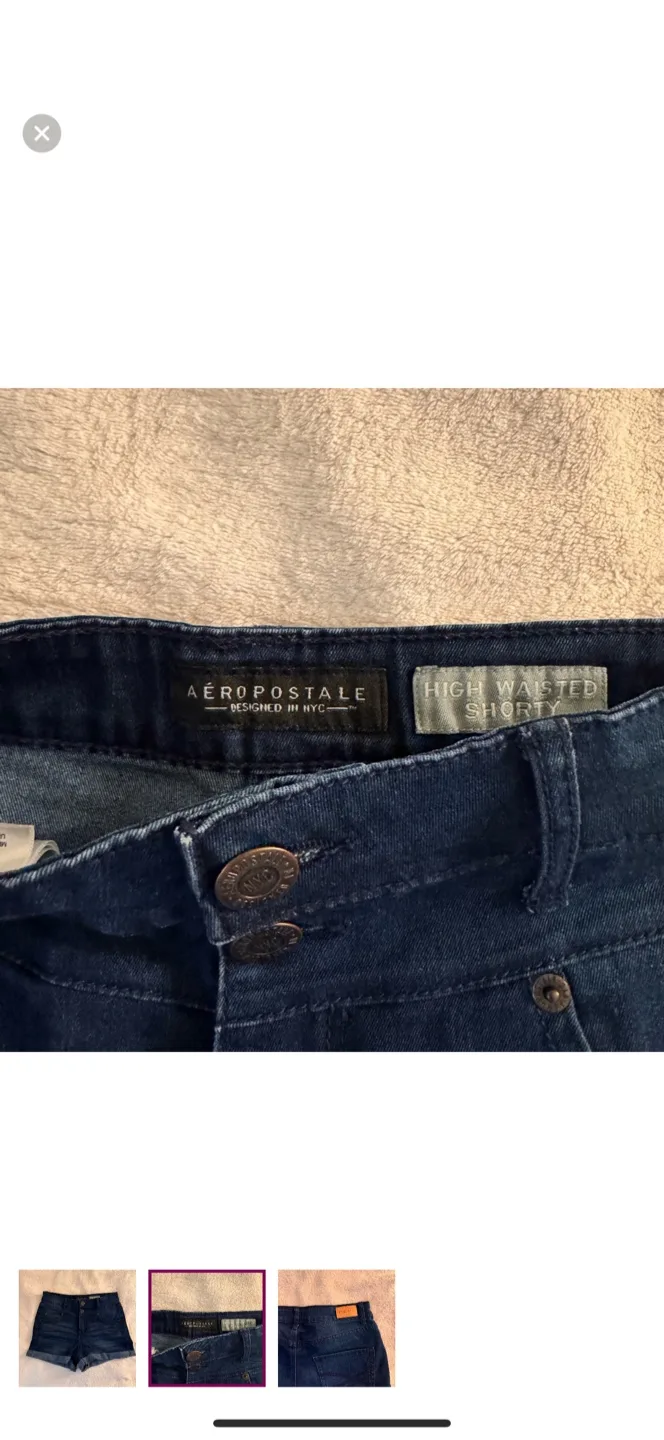 Aeropostale High Waisted Denim Shorts image indicator(2)
