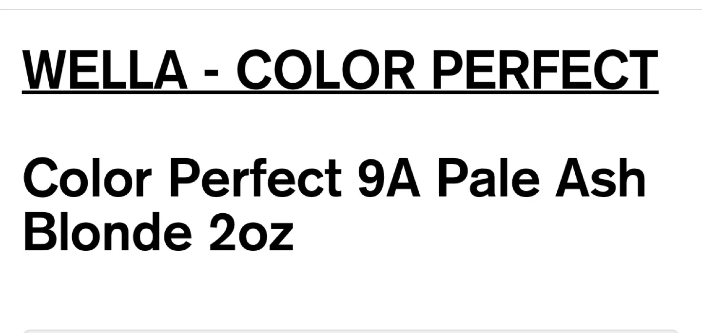 Wella Color Perfect 9A Pale Ash Blonde 2oz image indicator(3)