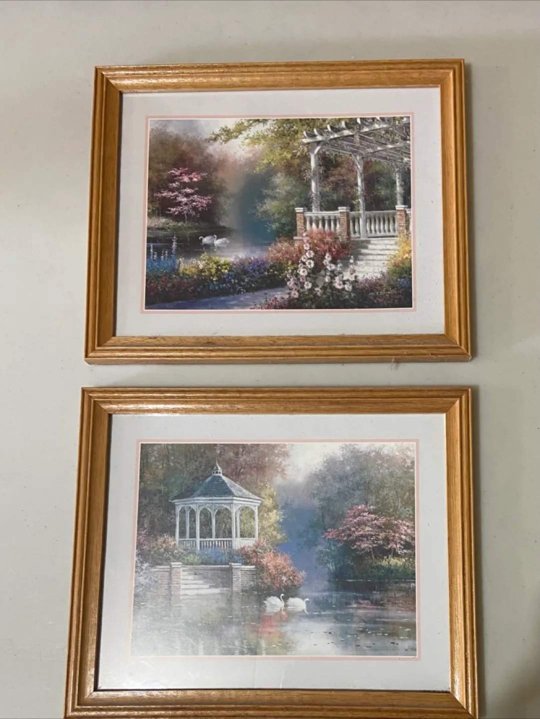 Pair of Framed Swan Lake Prints thumbnail