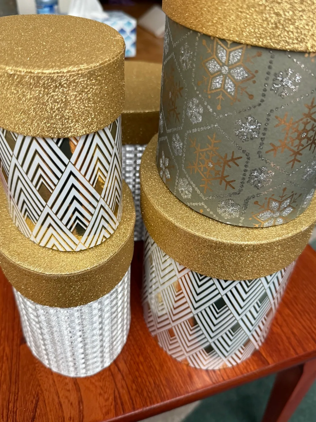 Decorative gift boxes set of five thumbnail