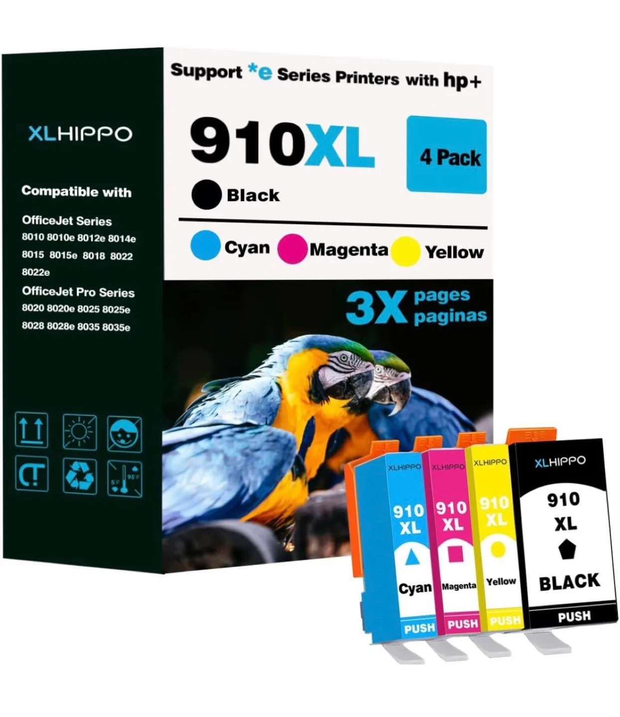 HP Printer 910XL Ink Cartridge - 4 Pack thumbnail