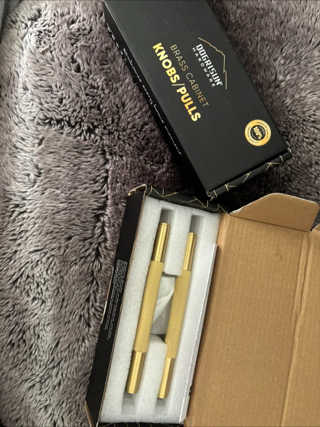 🇨🇦Dogrisun Brass Cabinet Knobs/Pulls - New in Box! image indicator(2)