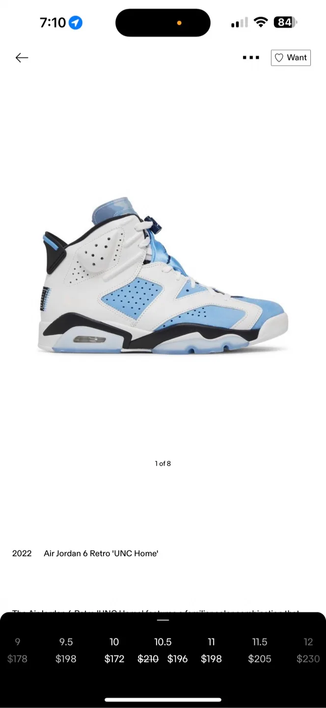 Air Jordan 6 UNC University Blue | Size 10.5 image indicator(4)