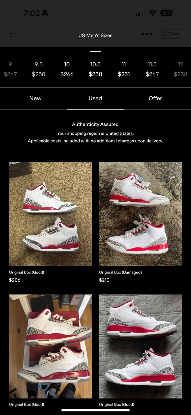 Air Jordan 3 Retro “Cardinal Red” | Size 10.5 image indicator(4)