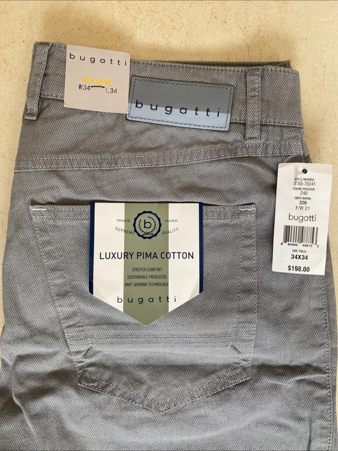 Bugatti Luxury Pima Cotton Pants W34 L34