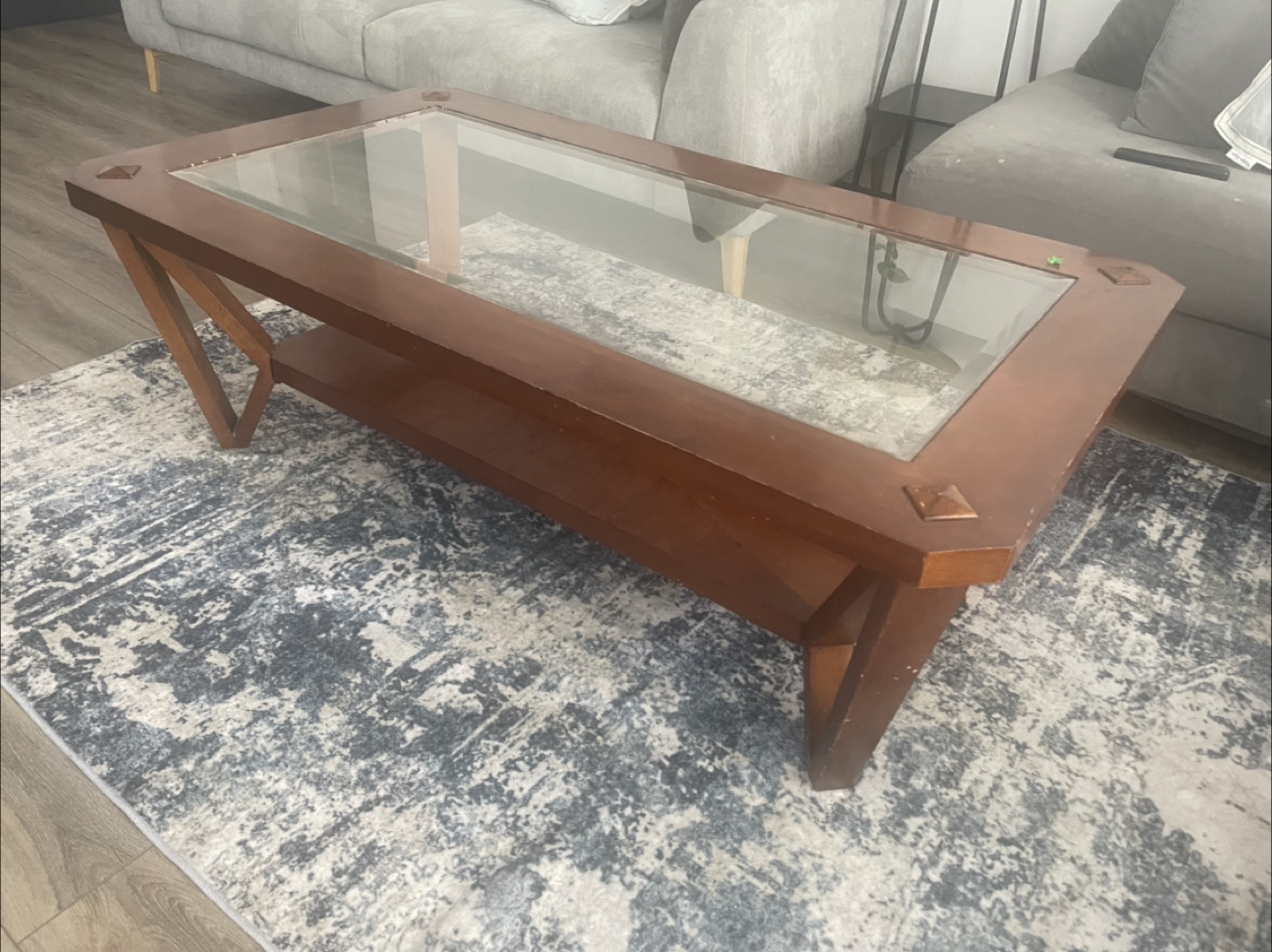 Wood & Glass Coffee Table