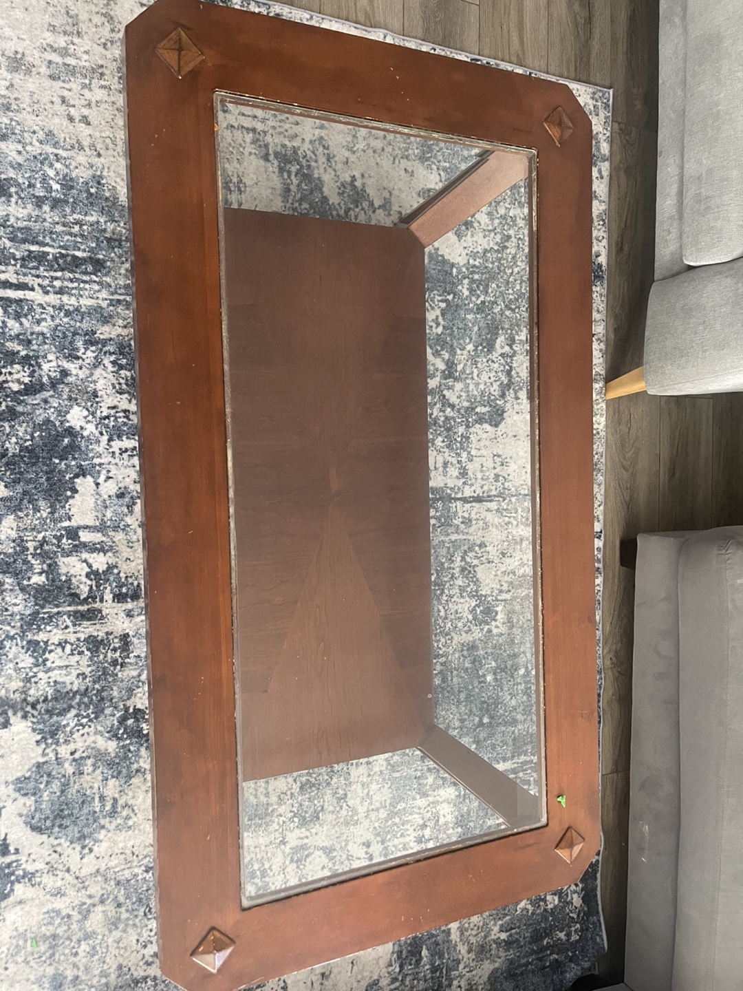 Wood & Glass Coffee Table - photo 2