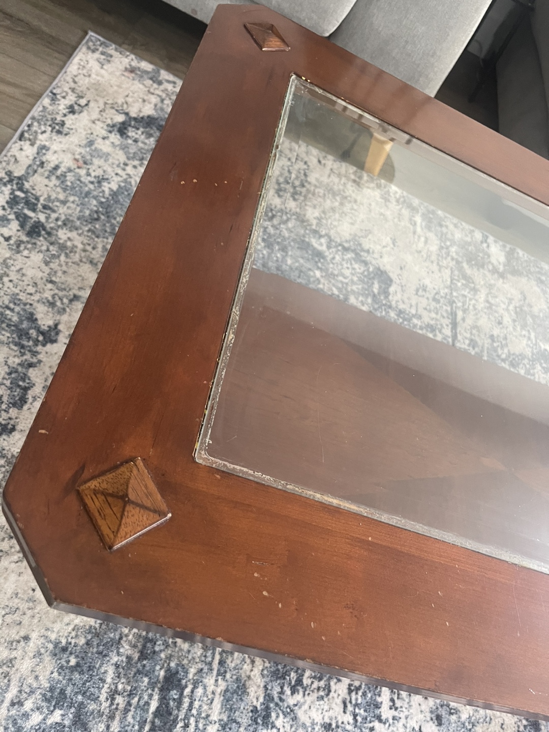 Wood & Glass Coffee Table - photo 3