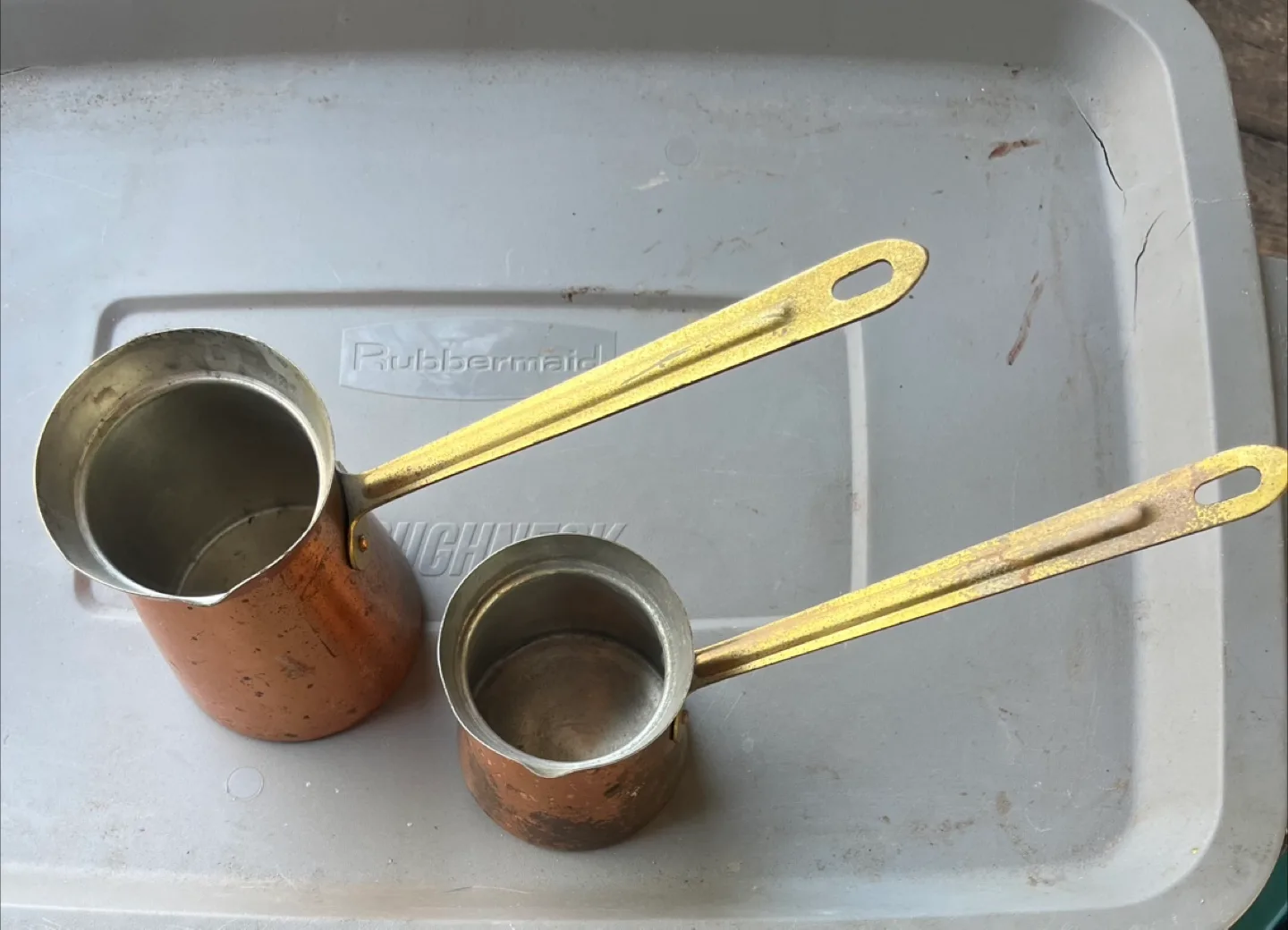 Two Copper Turkish Coffee Pots thumbnail