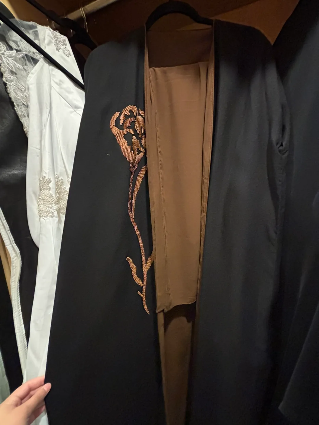 Black Abaya with Floral Embroidery thumbnail