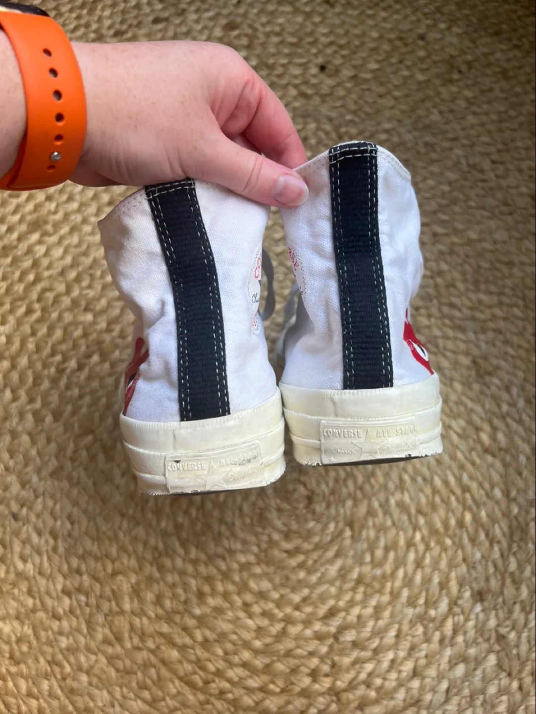 Comme Des Garçons Play x converse high tops - size 8 image indicator(5)