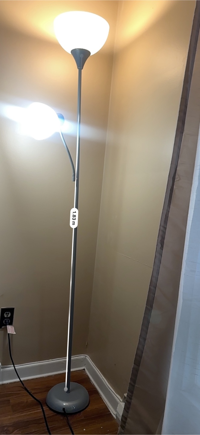 Floor Lamp with Reading Light - 1.83m Tall