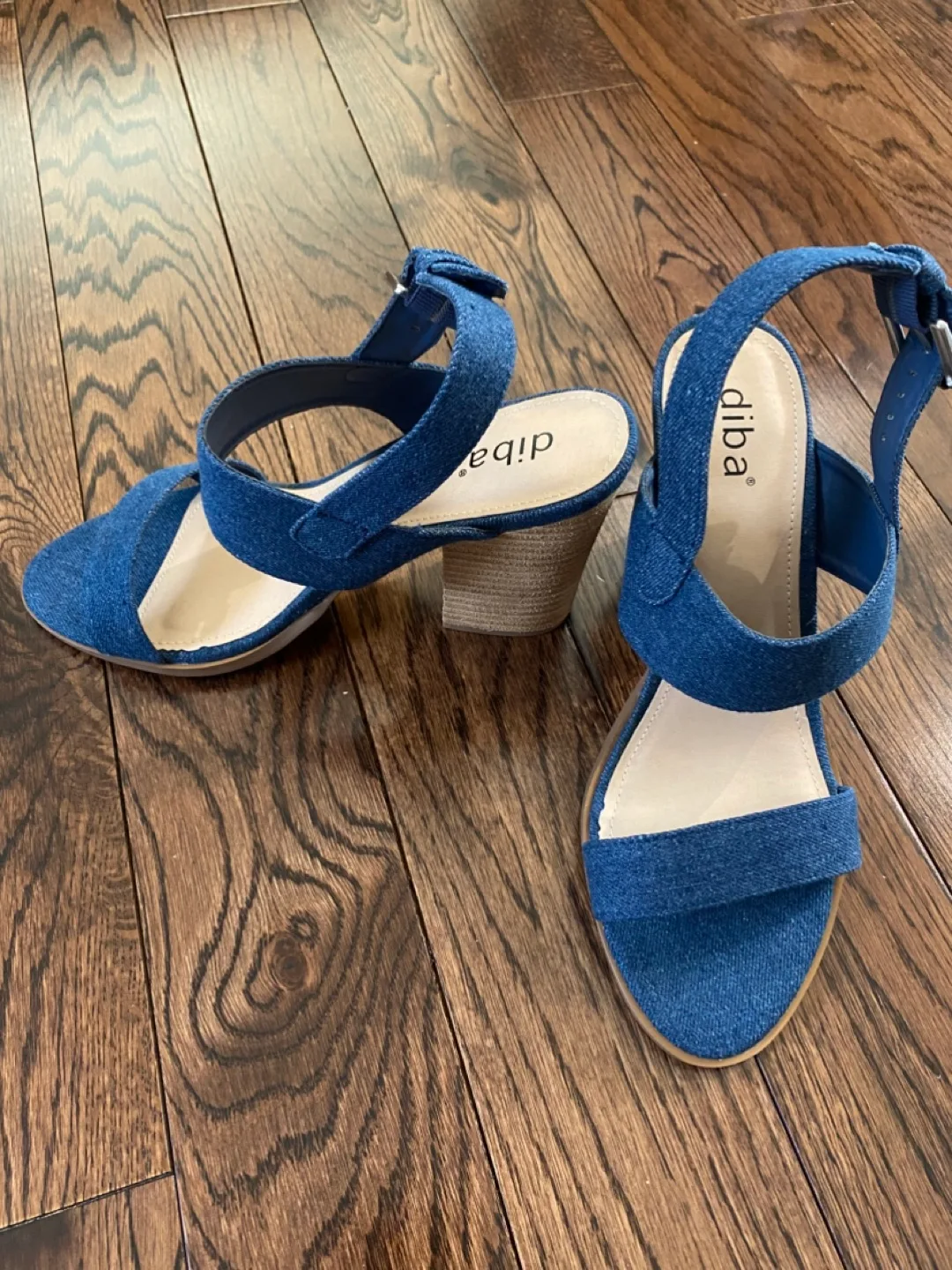 Diba Denim Block Heel Sandals thumbnail