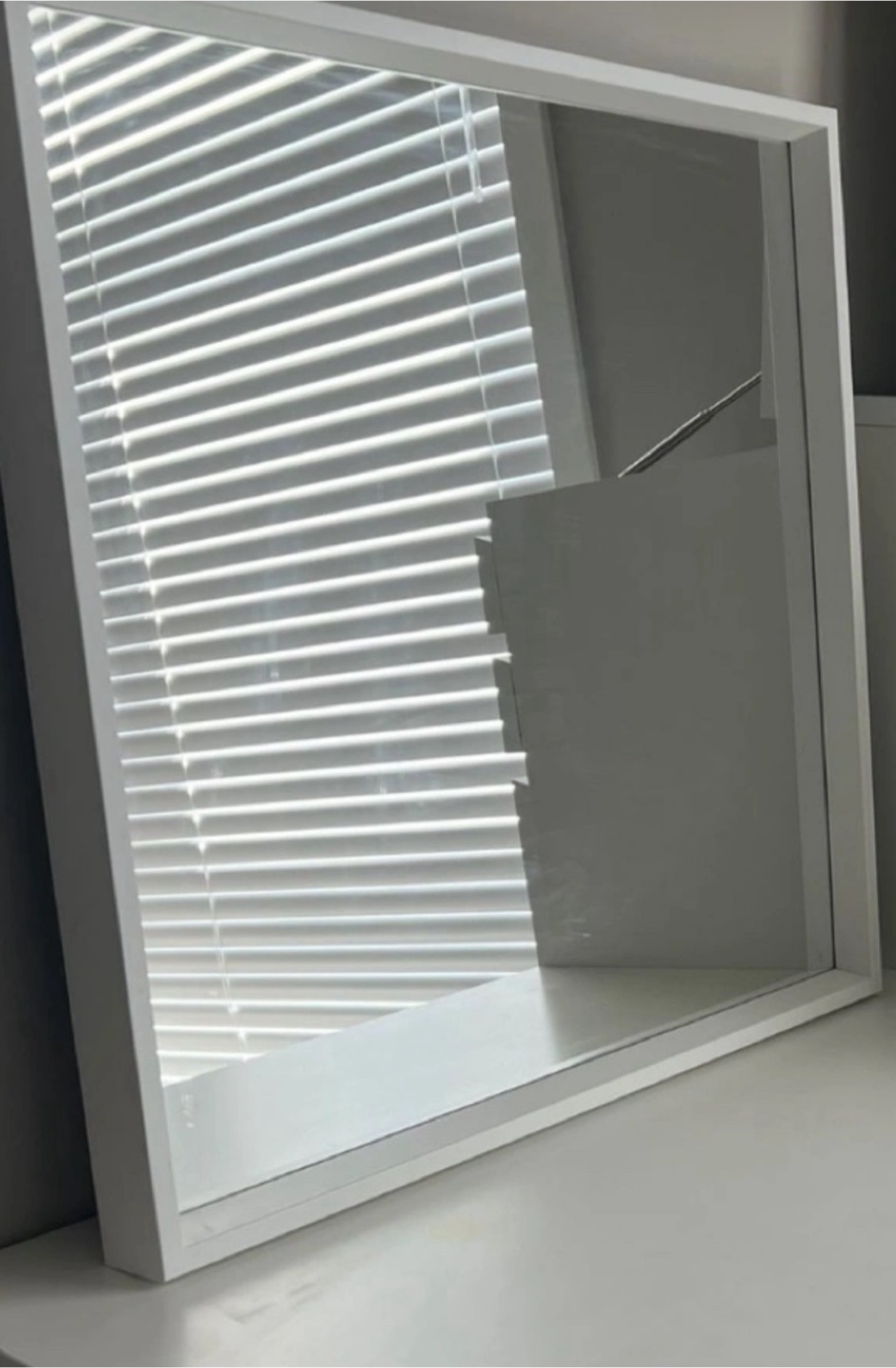 White Framed Mirror