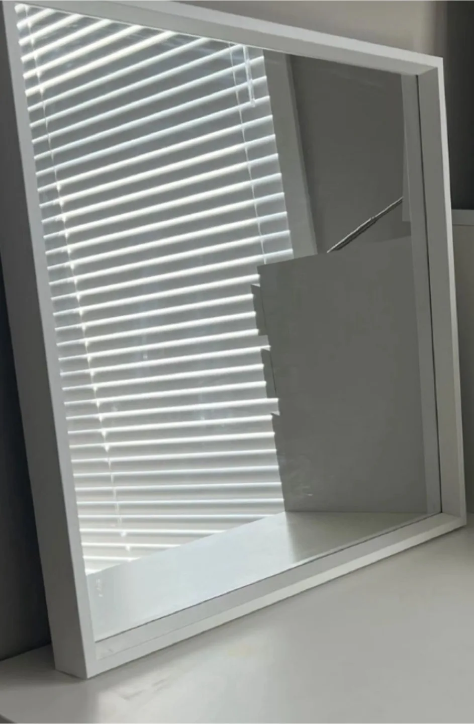 White Framed Mirror thumbnail