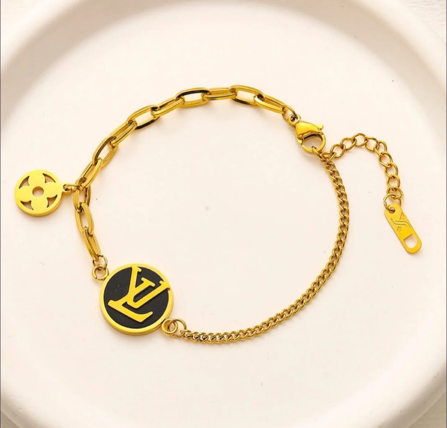 Louis Vuitton Inspired Gold Bracelet thumbnail