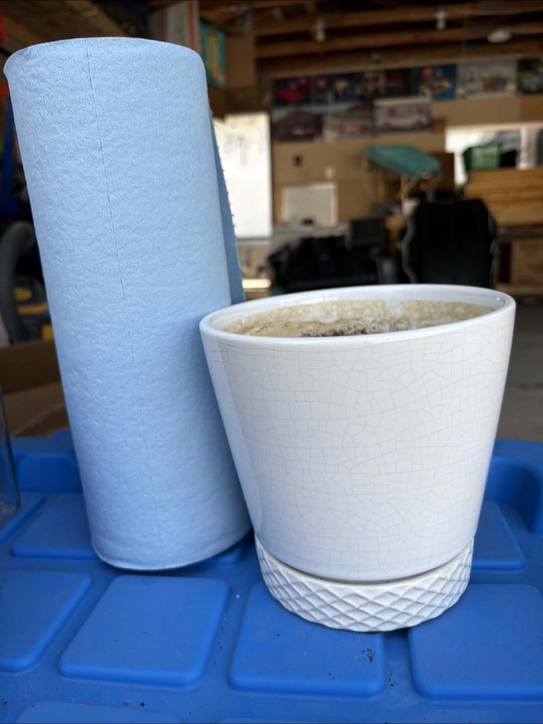 hometrends 6 in. Acorn Taper White Pot