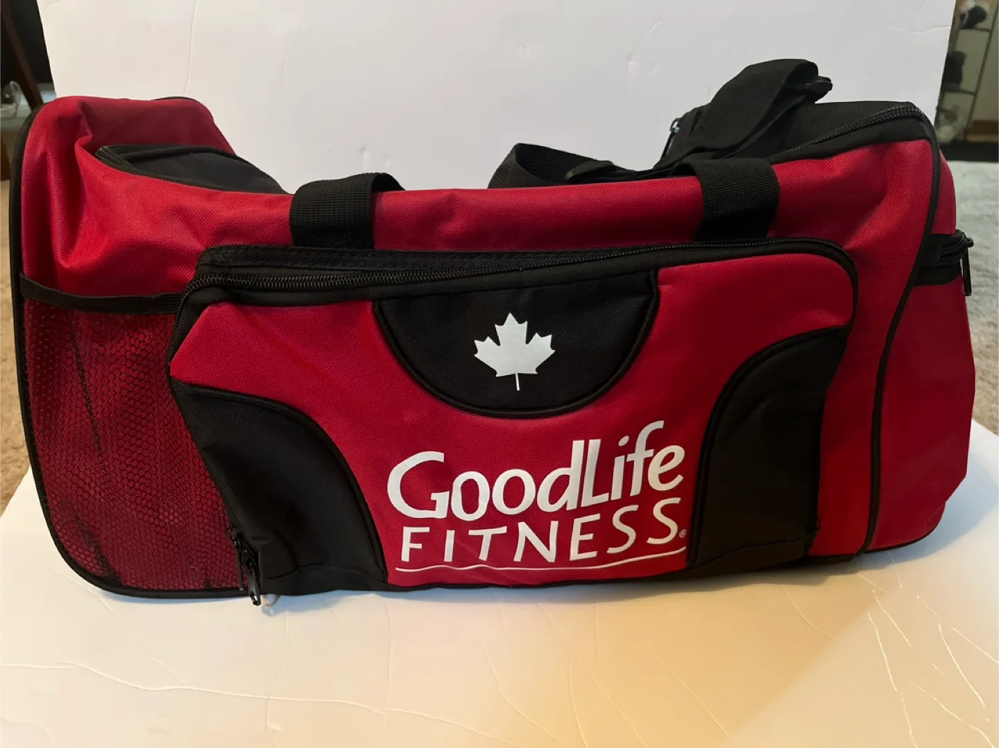 GoodLife Fitness Gym Bag - Red & Black thumbnail