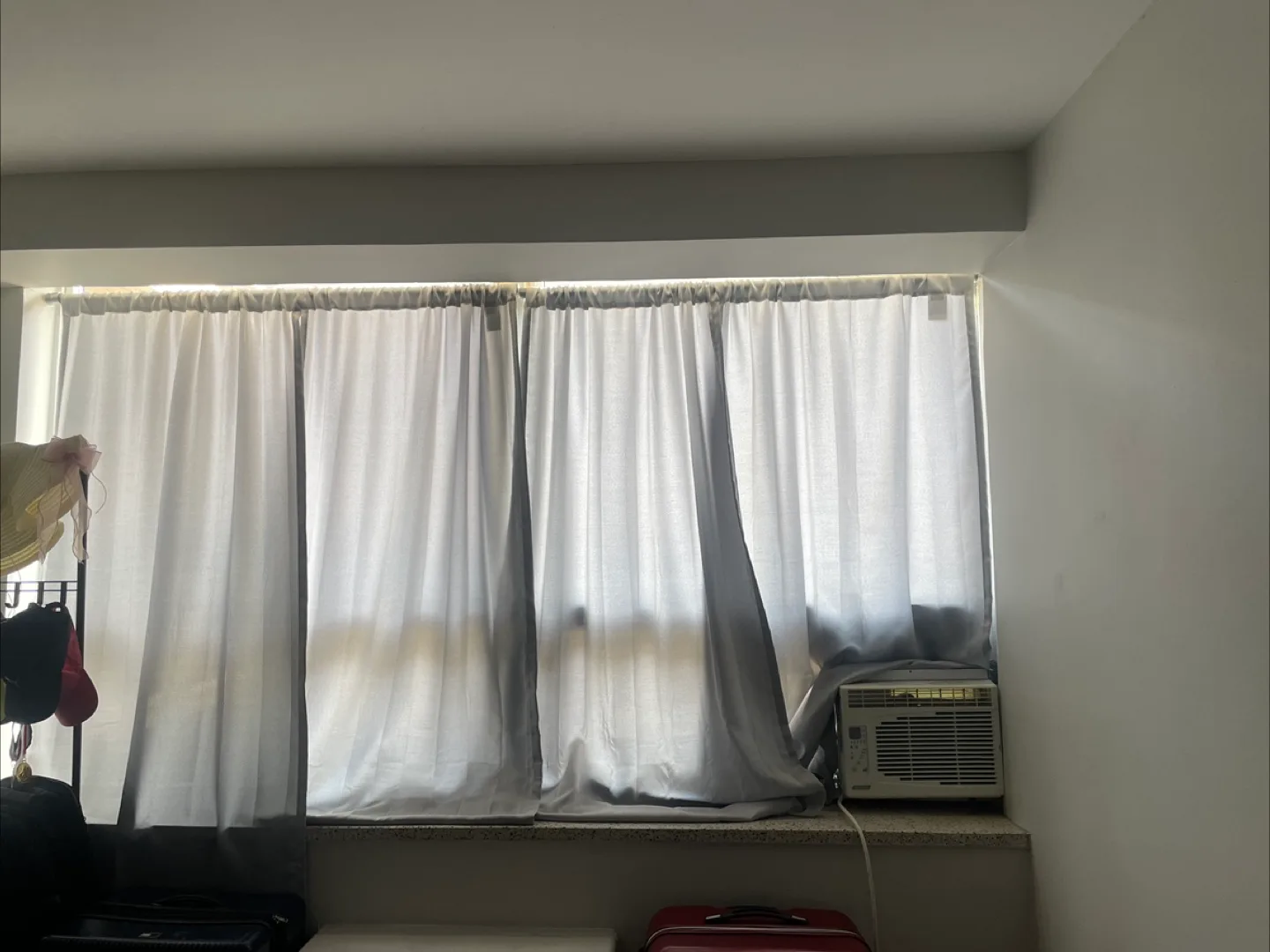 Grey Curtains with Rod – Great Condition! thumbnail