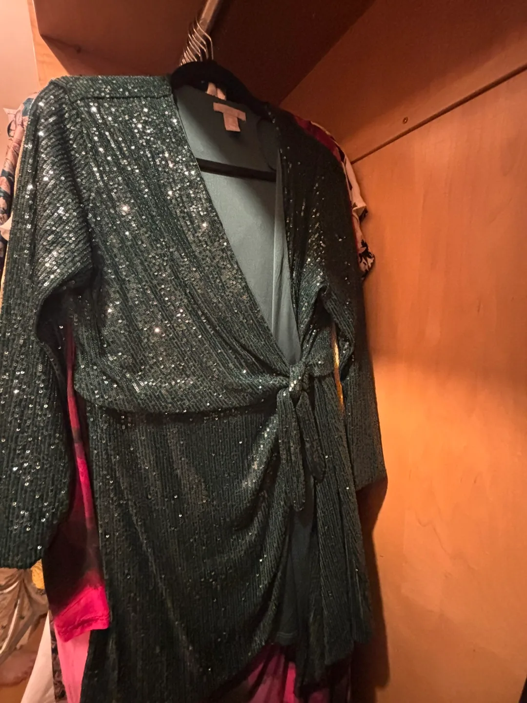 Sequin Wrap Dress - Size L-XL thumbnail