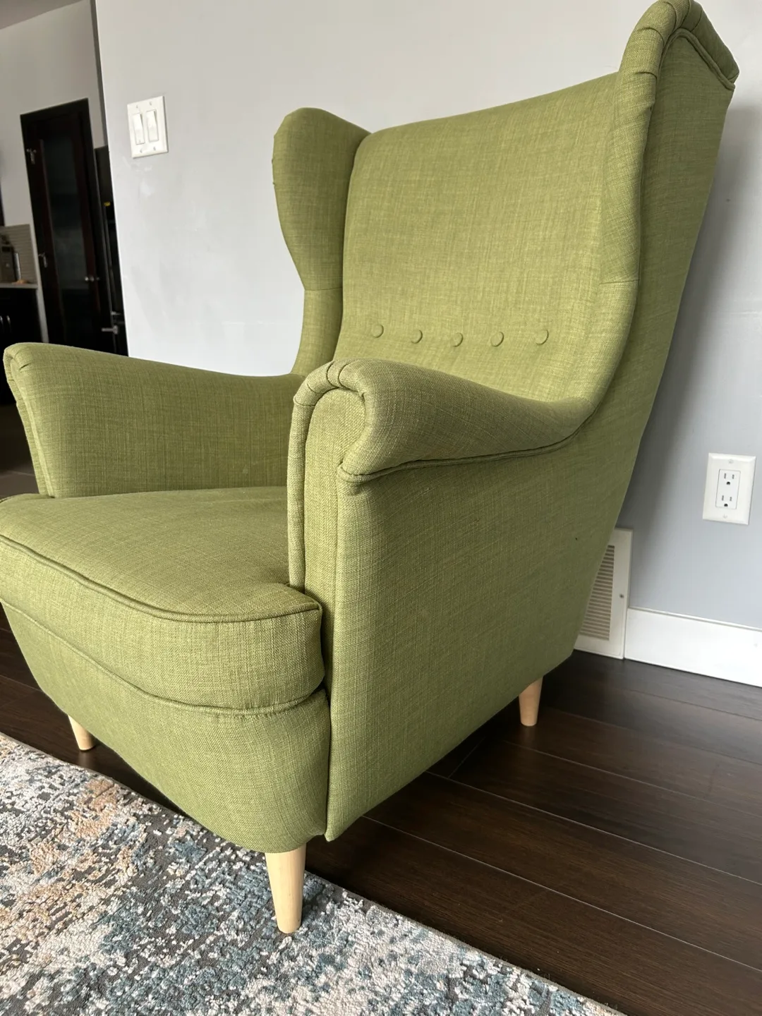 Green Wingback Armchair (Price Negotiable!) image indicator(2)