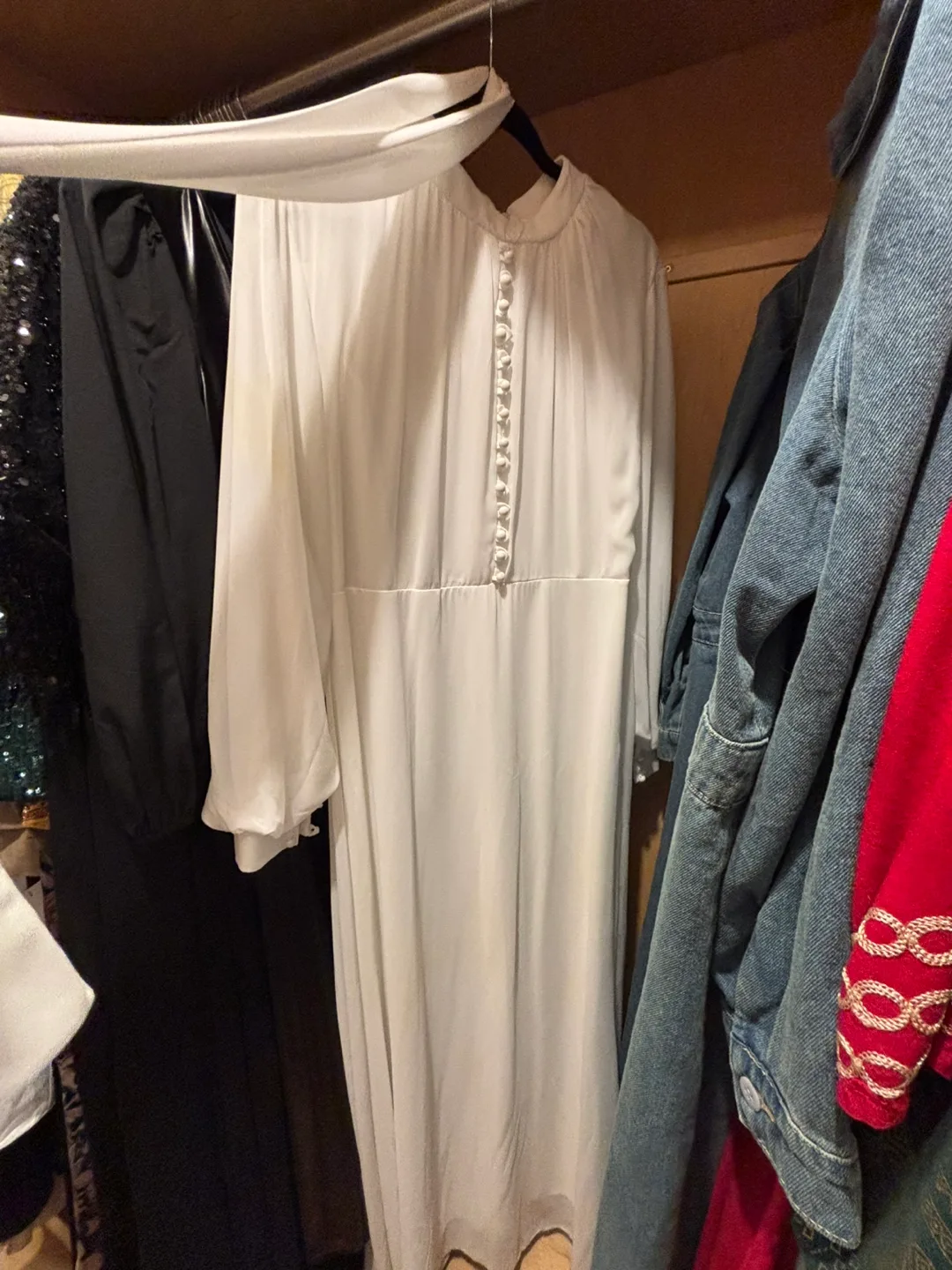 White Long Sleeve Dress thumbnail
