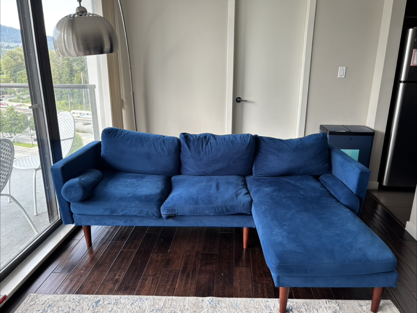 Blue Sectional Sofa - photo 2