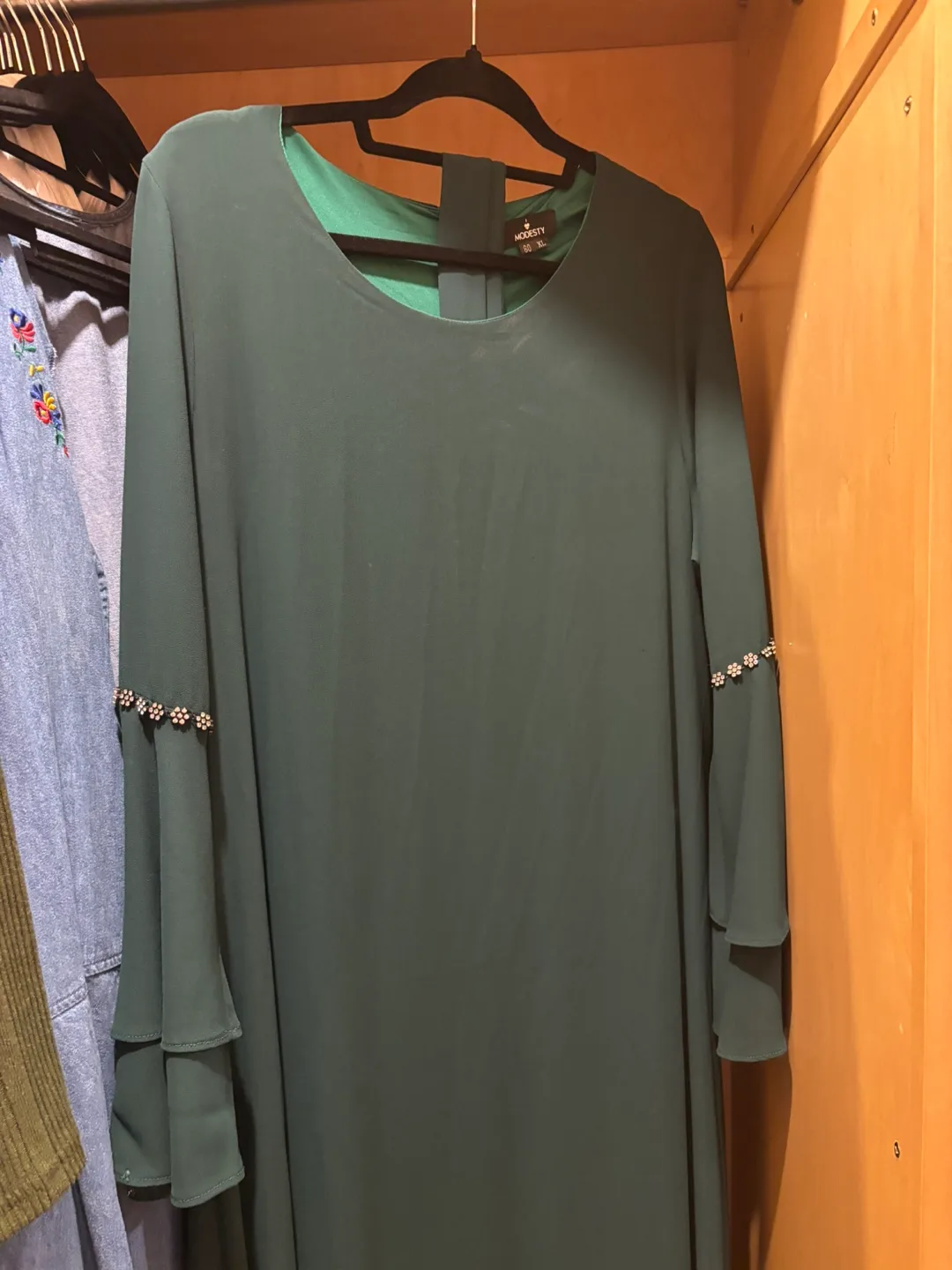 Modestly Dress, Green, Size XL thumbnail