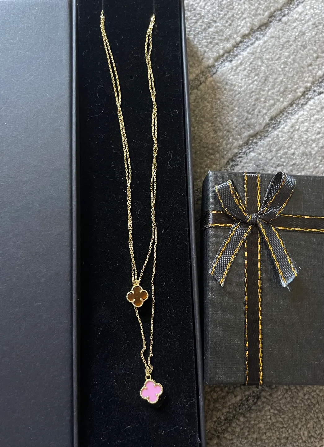 18k 2 layer gold necklace VCA thumbnail