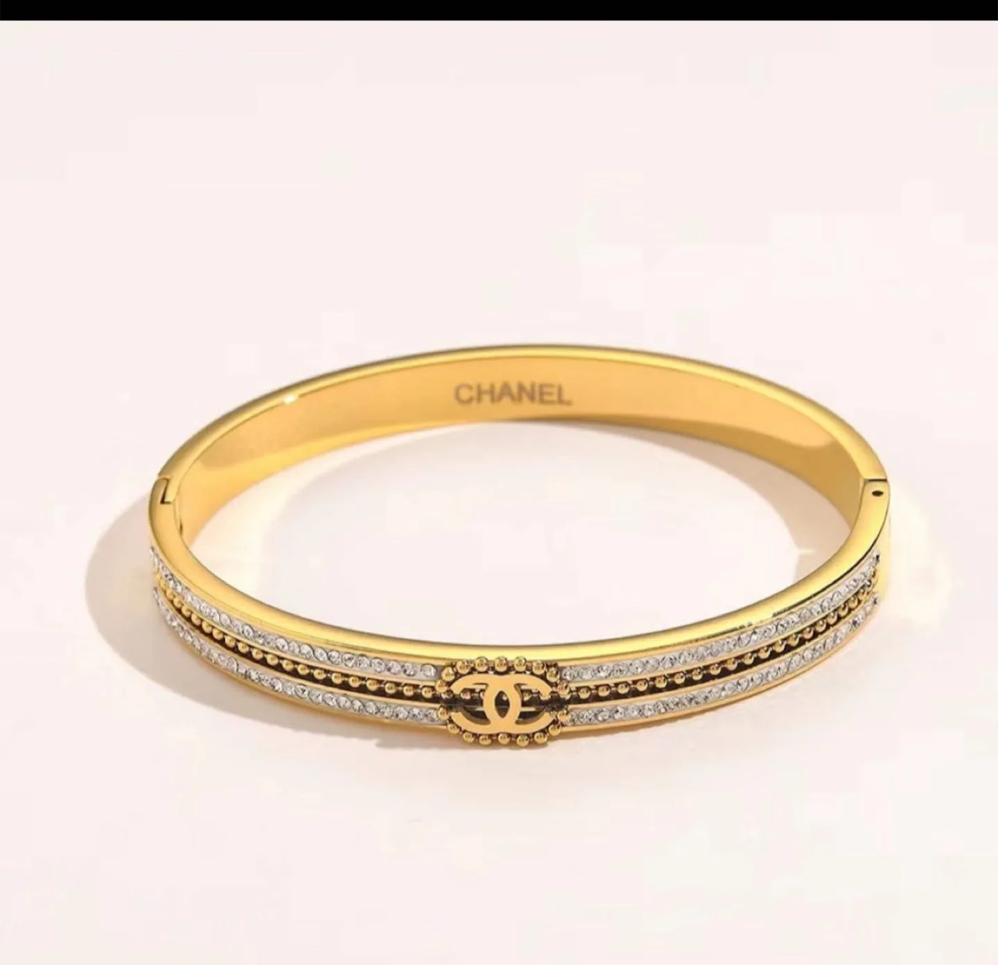 Chanel Gold Bangle Bracelet thumbnail