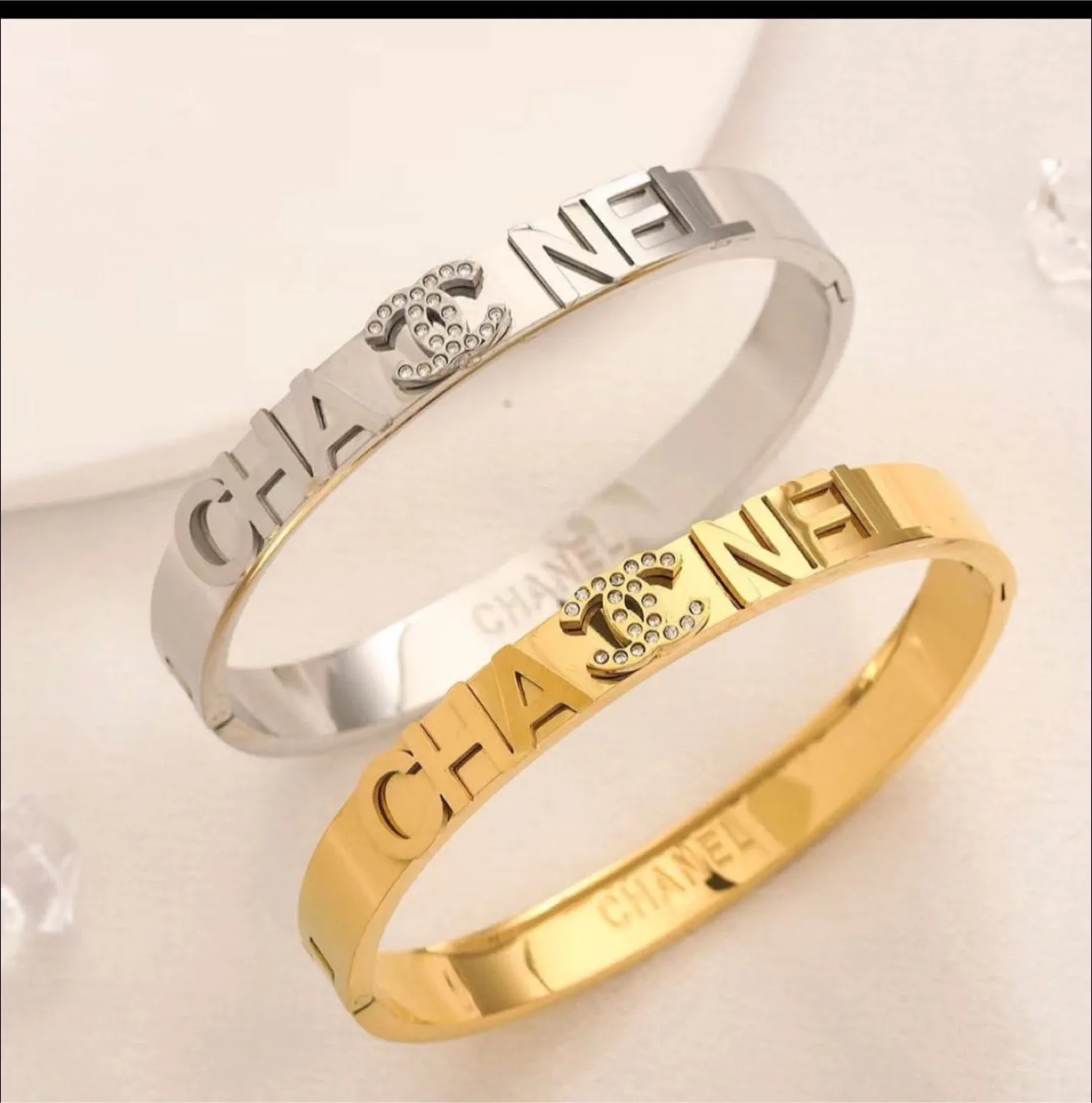 Chanel Bangle Bracelet - Gold & Silver thumbnail