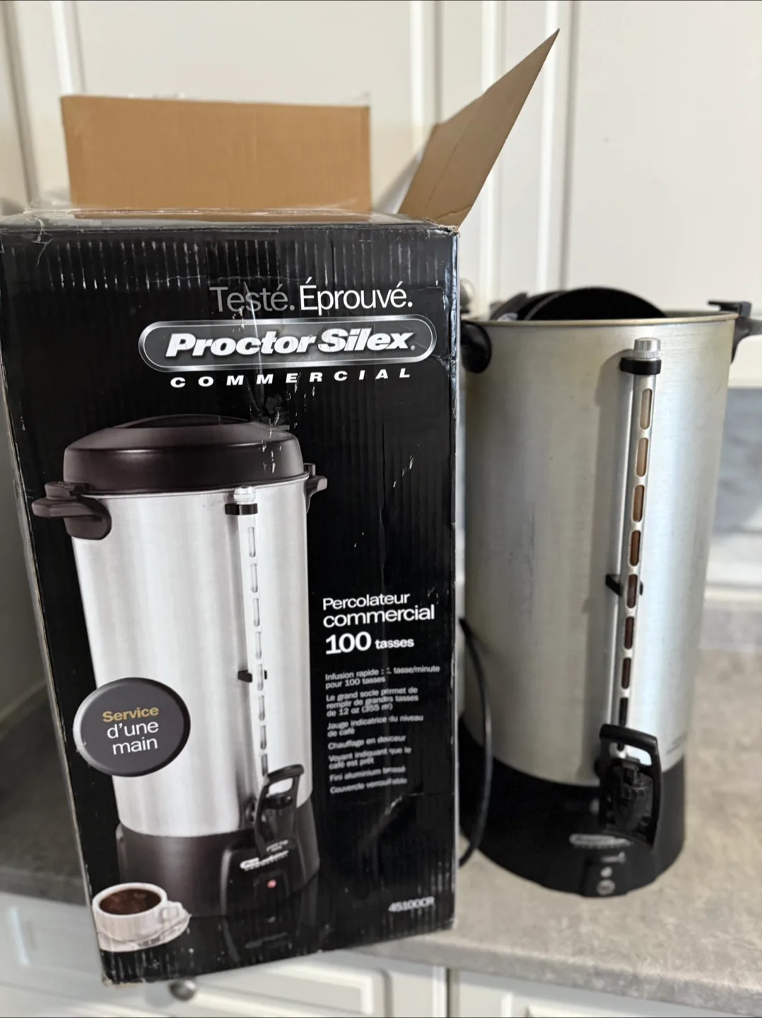 Commercial 100 Cup Coffee Urn, Stainless Steel image indicator(3)