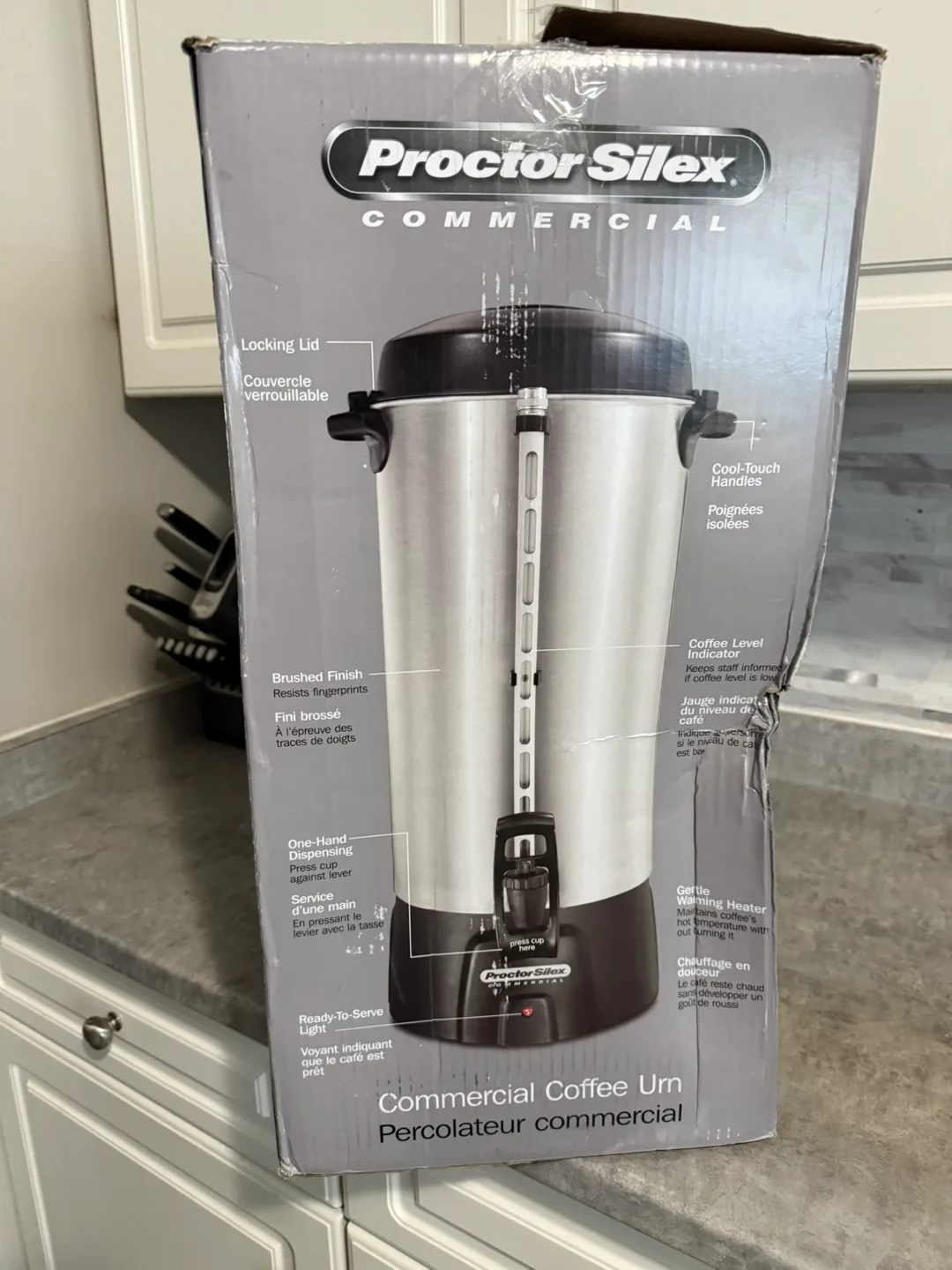 Commercial 100 Cup Coffee Urn, Stainless Steel image indicator(9)