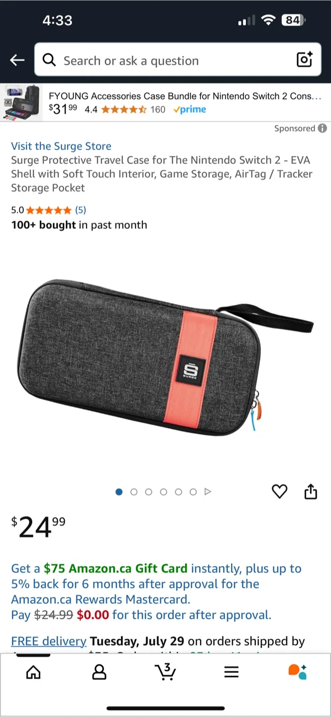 Surge Protective Travel Case for Nintendo Switch thumbnail