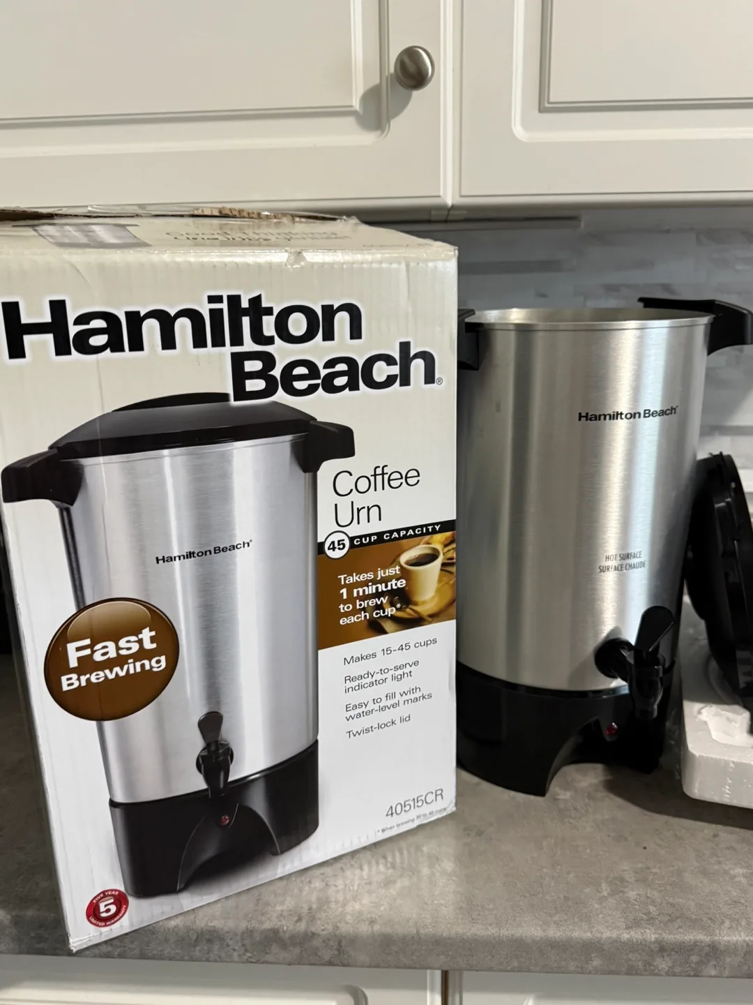 LIKE NEW Hamilton Beach 45 Cup Coffee Urn image indicator(2)