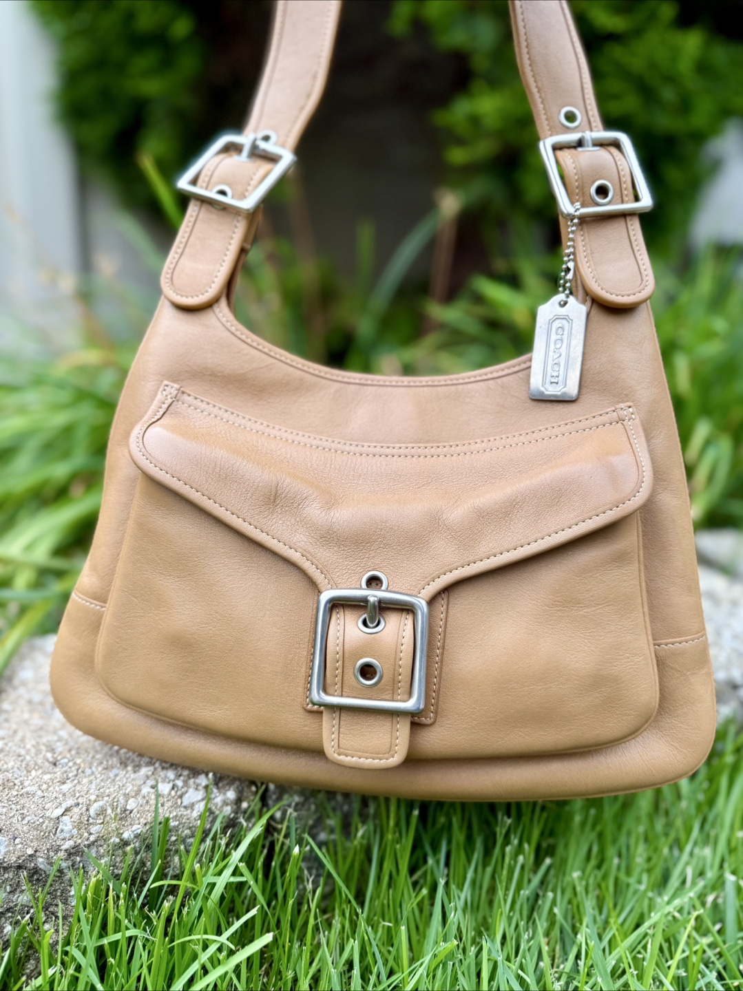 Vintage Coach Legacy Leather Slim Flap Hobo 9340
