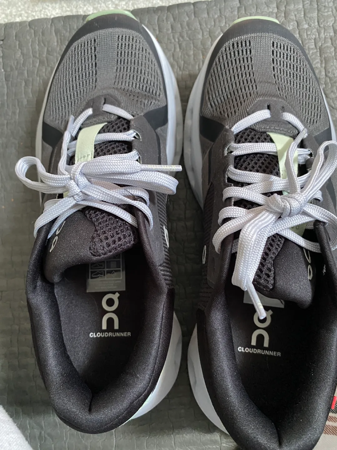 On Cloudrunner Grey/Black Running Shoes thumbnail