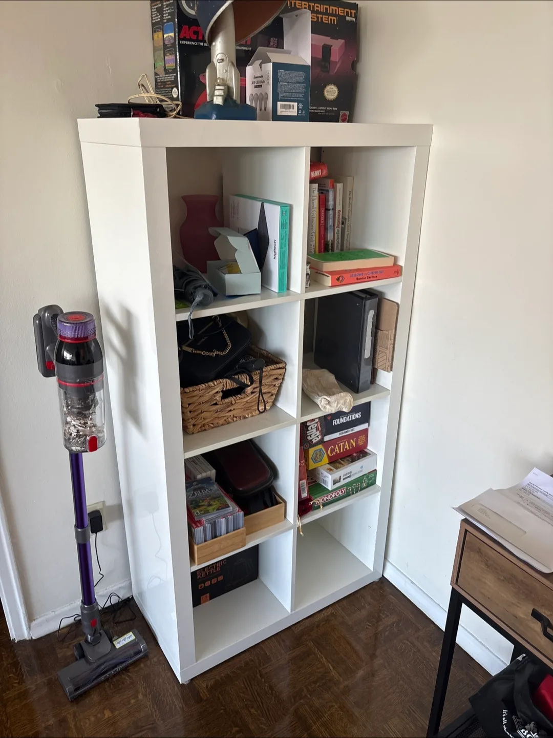 White ikea Kallax Cube Shelving Unit thumbnail