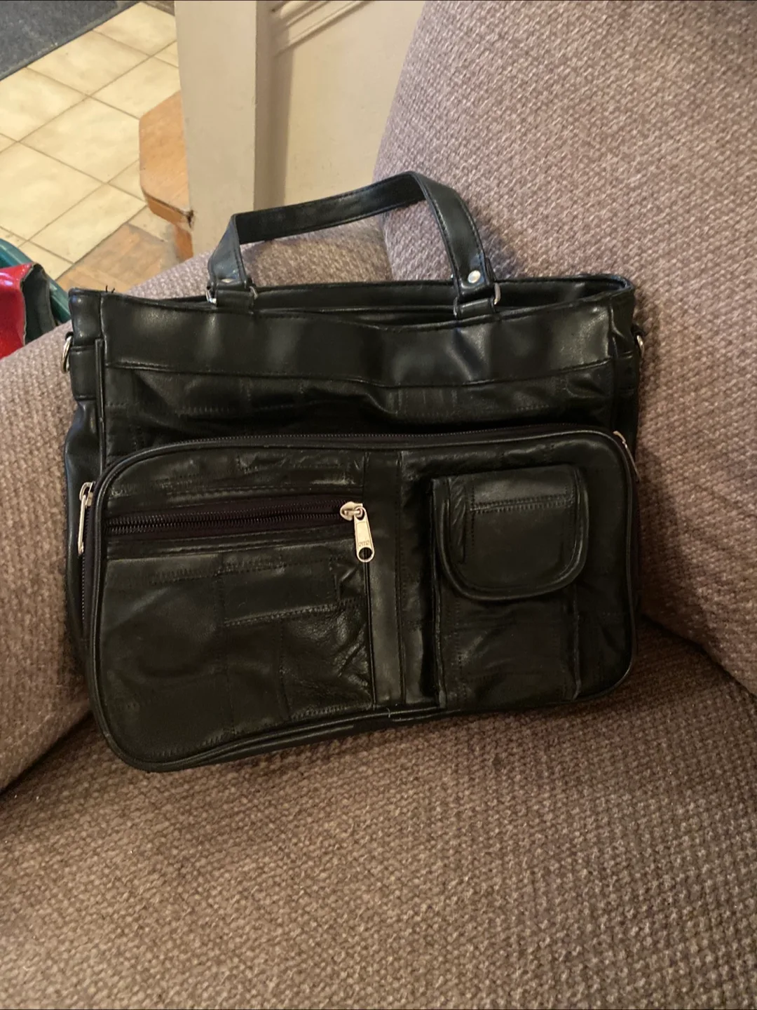 Black Leather Handbag