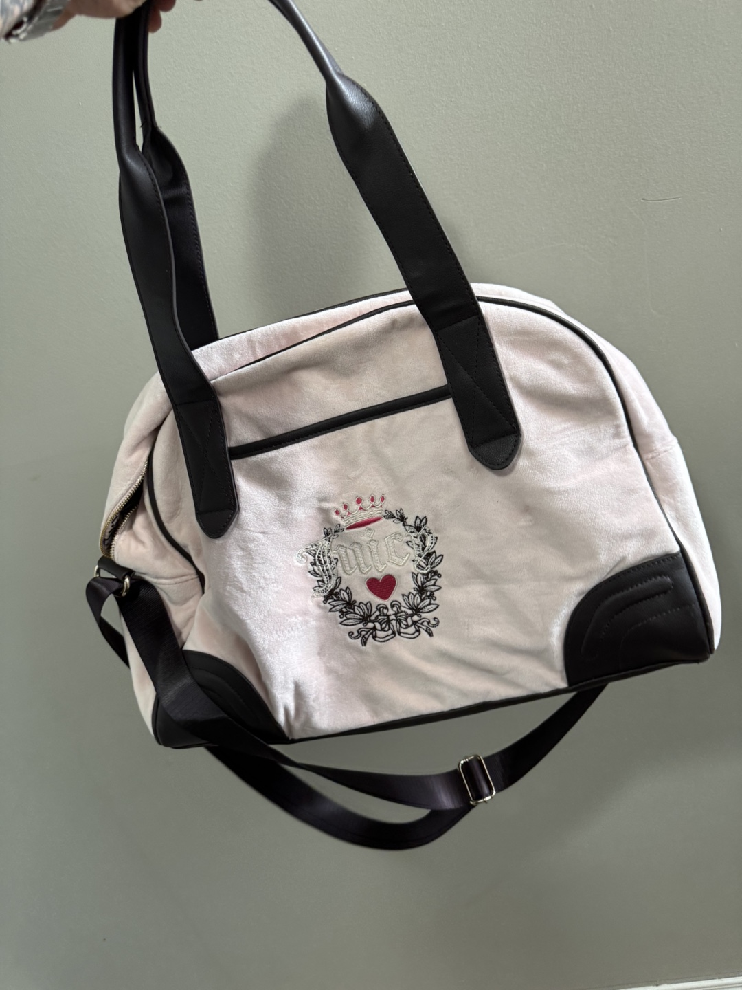Juicy Couture Pink Velour Duffle Bag