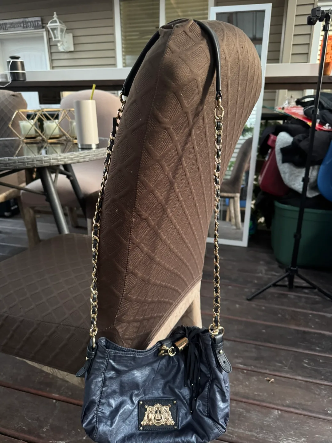 Juicy Couture Black Leather Chain Bag thumbnail