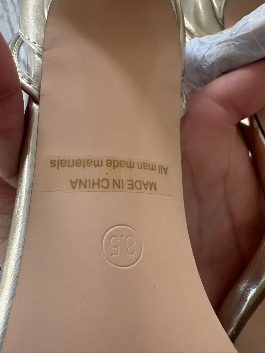 Gold Butterfly Heels **New in box ** Size 8.5 image indicator(7)