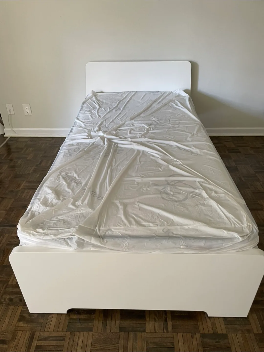 Two IKEA ASKVÖLL Twin Bed Frame - White thumbnail